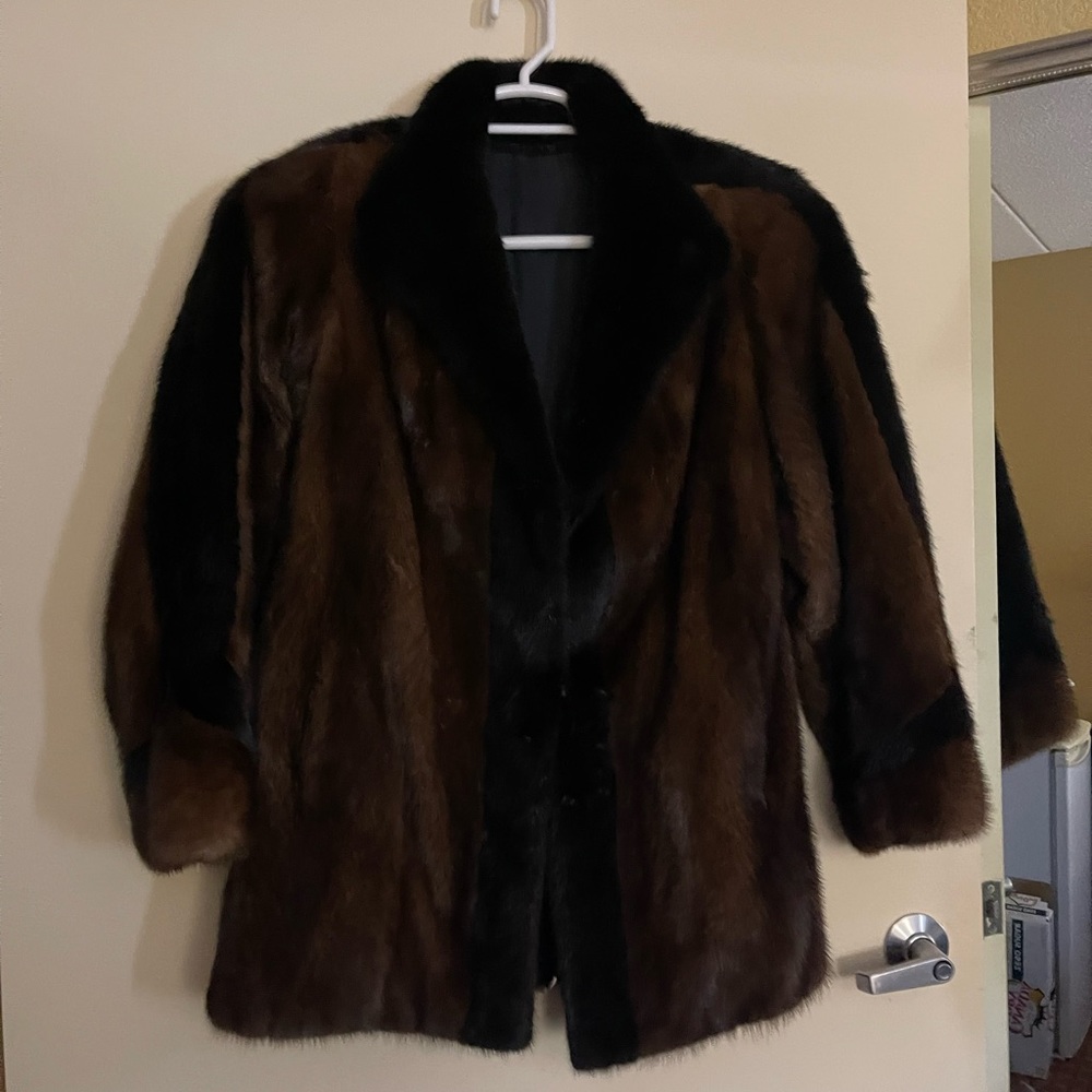 Brown mink coat